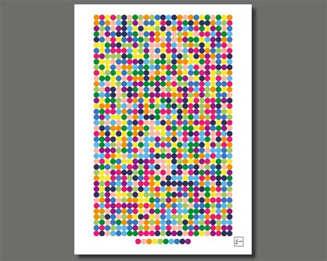 First 1000 digits of Pi No. 1 A4 size art print | Etsy