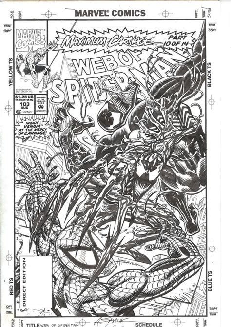 Web Of Spider Man 102 Cover By Alex Saviuk Comic Art Marvel Comics
