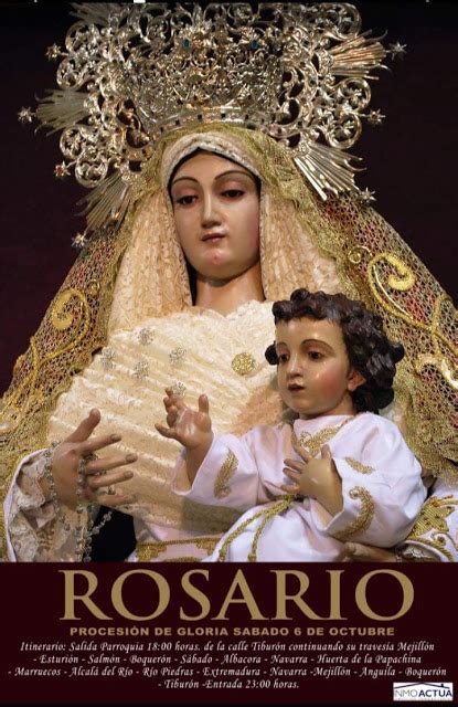 Cartel De La Procesión De Gloria De La Stma Virgen Del Rosario De San