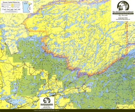 Boundary Waters Canoe Area Map Bwca Route Planning Map