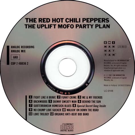 Vete A La Mierda Destino¡¡¡ Disc Of The Day Rhcp The Uplift Mofo