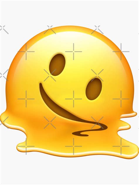 melting face emoji sticker for sale by zulfikangga redbubble