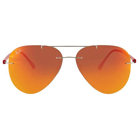 Ray Ban Orange Mirror Aviator Sunglasses Rb8058 1596q 59 8053672656350 Sunglasses Ray Ban
