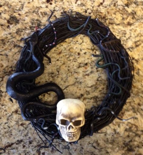 Snake And Skull Wreath Made These For The Gsons Skull Wreath