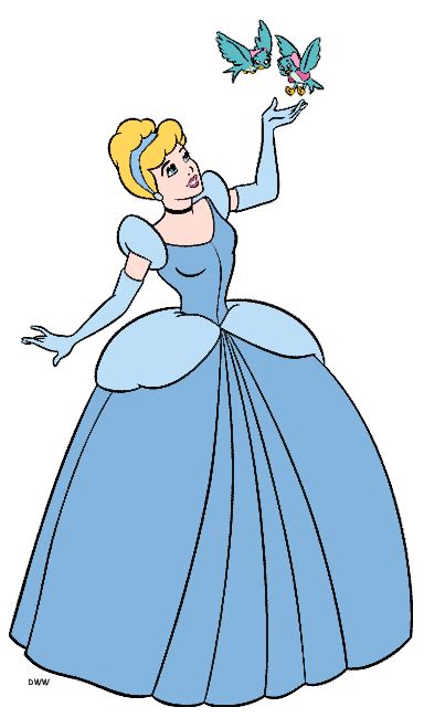 Images Of Cinderella With Mice And Birds Disney Clip Art Galore