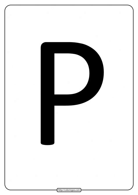 There are 21 consonant letters in the alphabet: Printable A4 Size Uppercase Letters P Worksheet