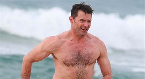 Hugh Jackman Goes Shirtless At The Beach With His Hot Trainer Hugh