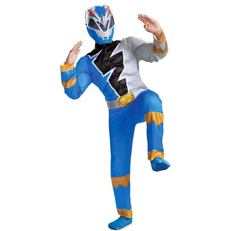 Disguise Licensed Power Ranger Blue Ranger Classic Muscle Kid Boy
