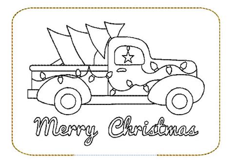 ️christmas Truck Coloring Page Free Download