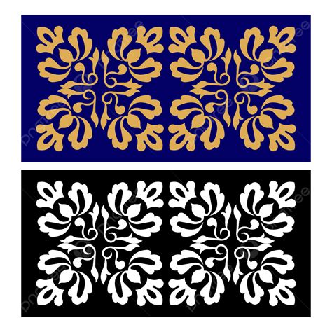 Ornament Indonesian Riau Batik Pattern Vector Batik Riau Pattern Png