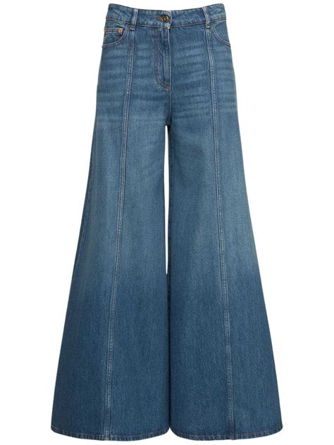 Valentino Garavani Denim Super Wide Leg Jeans Editorialist