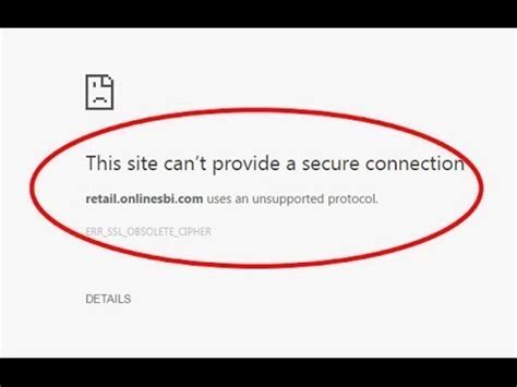 This site can't provide a secure connection. Solved Fix This site can't provide a secure connection|ERR ...