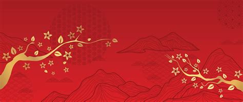 Oriental Japanese And Chinese Luxury Style Pattern Background Vector