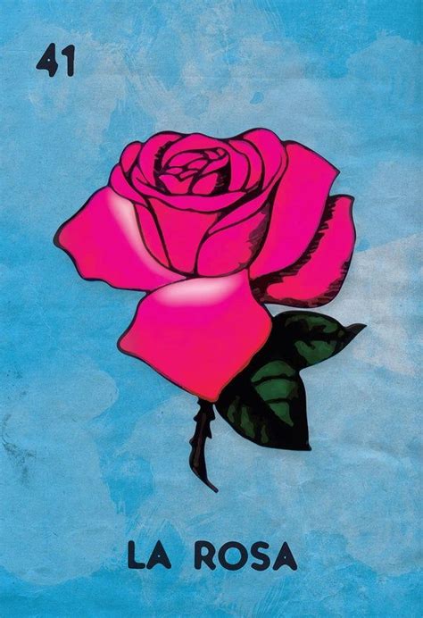 La Rosa Loteria Art Print Pink Rose Retro Mexican Pop Art Etsy In 2020 Mexican Art Painting