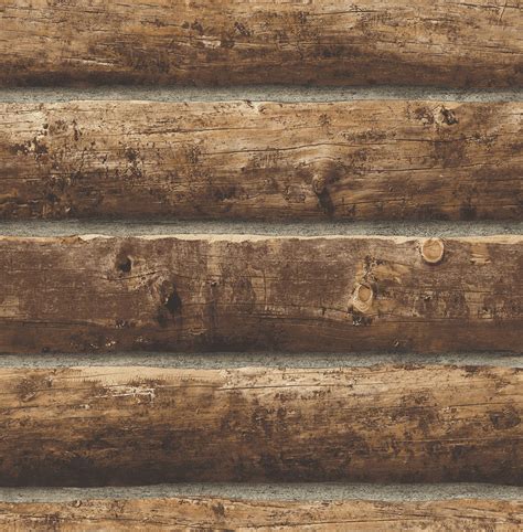 Log Cabin Rustic Wood Peel And Stick Removable Wallpaper Say Decor Llc