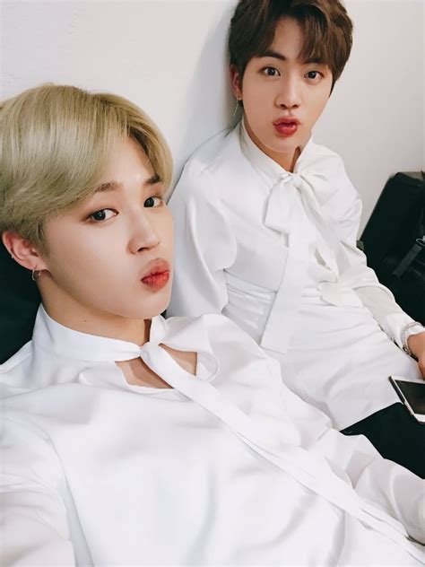 Image Jimin And Jin Twitter March 18 2017 2 Bts Wiki