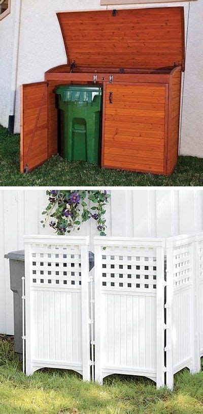 This small closet shaped garbage hider can be very innovative with multipurpose features. 17 Easy and Cheap Curb Appeal Ideas Anyone Can Do | Trash ...