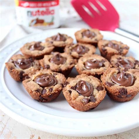 Chocolate Chip Cookie Cups With Nutella Hazelnut Spread