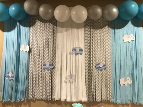 Blue elephant theme baby shower games cards pack for boys, 250 cards boy baby shower with 5 games and 20 matching pencils for baby shower decorations party supplies 4.7 out of 5 stars 250 $19.99 $ 19. Baby shower theme elephants | Decoraciones de baby shower ...