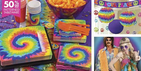 Shop our collection of vintage party supplies at amols' today! Tie-Dye 60s Theme Party Supplies | Party City