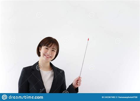 Woman With A Pointer Stock Photo Image Of Japan Health 242367482