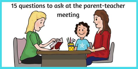 Parent Teacher Conference Questions Pre K Clipart