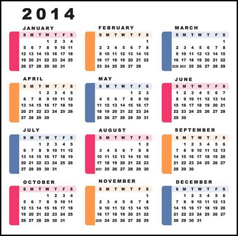 Printed Calendar 2014 Free Desktop Calendar 2014 For Laptops And Desktop