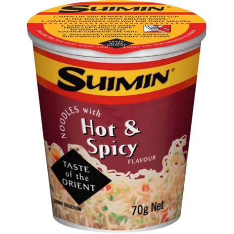 Buy Suimin Instant Noodles Cup Hot And Spicy 70g Online At Nz