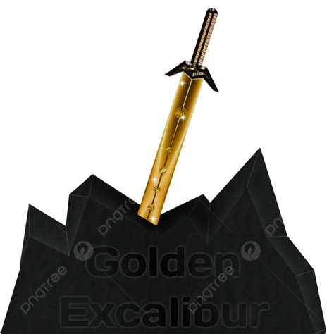 золотой меч экскалибура со сверкающим эффектом Png золотой Меч