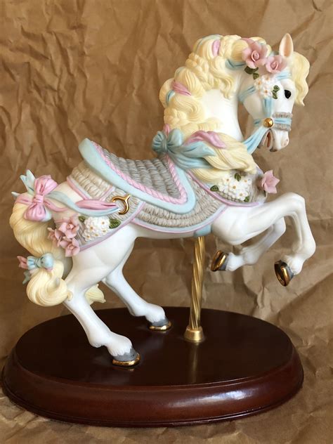 Lenox Porcelain Carousel Horse 1987 Carousel Horses Carousel Pink Bow