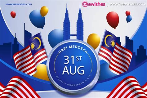 Happy Malaysia National Day 2021 Merdeka Wishes Message Poster