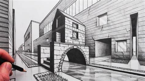 2 Point Perspective City 2 Point Perspective Drawing Perspective