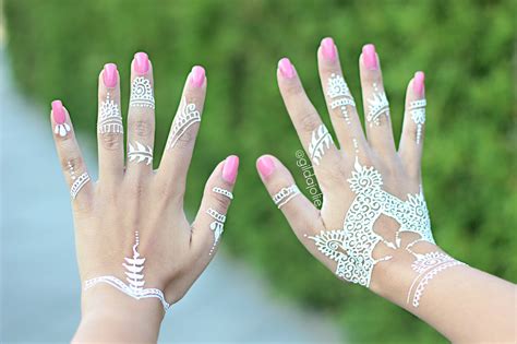 Dip your hand in warm water and gently rub the stain until you notice it fading. White Henna - Pastel Outfit with unique body Accessories ...