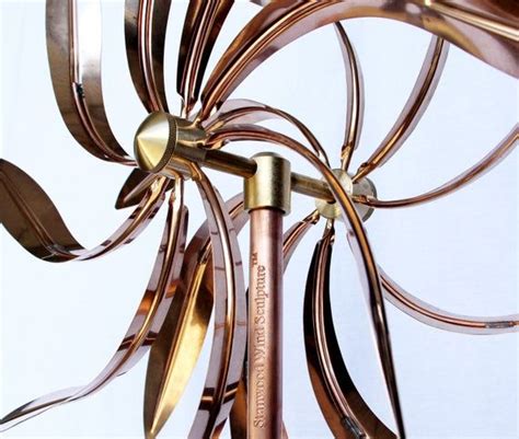 Stanwood Wind Sculpture Kinetic Copper Spinner Lucky 8 Etsy Wind