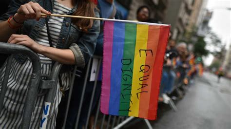 New York City Pride March Celebrates Supreme Court Marriage Equality Meeting Newsday