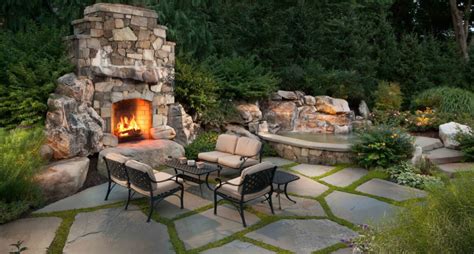 40 Best Flagstone Patio Ideas With Fire Pit Hardscape