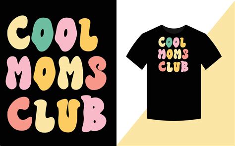 Cool Moms Club Mothers Day Best Retro Groovy T Shirt Design 22348036