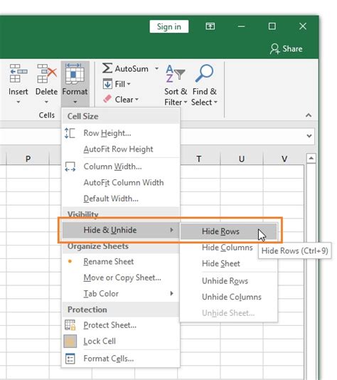 How To Hide Or Unhide Rows In Excel Worksheet