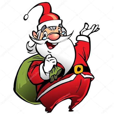 Accompagné de son ami rouge gorge et de son traîneau magique, il se lance à la poursuite des kidnappeurs. Joyeux sourire Père Noël personnage de dessin animé ...