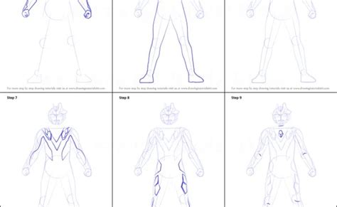 Learn How To Draw Ultraman Xenon Ultraman Step By Step Otosection