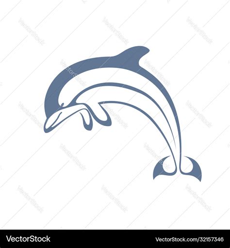 Dolphin Jump Royalty Free Vector Image Vectorstock