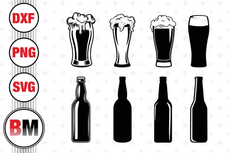 Beer Bottle Beer Mugs Svg Png Dxf Files By Bmdesign Thehungryjpeg