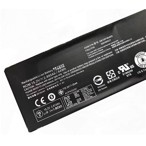 Replacement Laptop Battery For Lenovo Thinkpad Yoga 260 2895mah44wh
