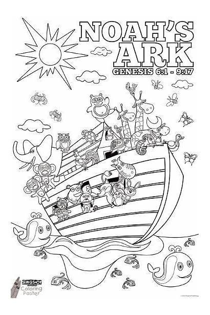 Ark Noah Coloring Pages Printable Noahs Colouring