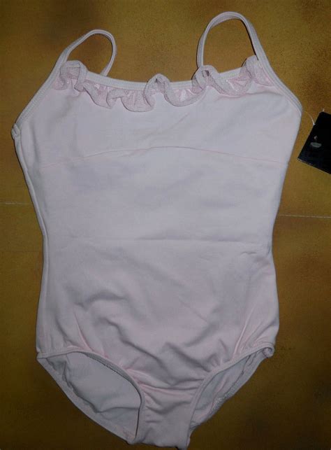 Nwt Max 40 Off Bloch Candy Pink Camisole Leotard Glittered Sm Frill Mesh Ch