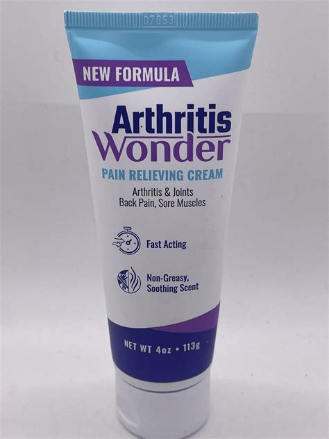 Arthritis Wonder Pain Relief Cream 4 Oz Tube New Sealed Exp 42026