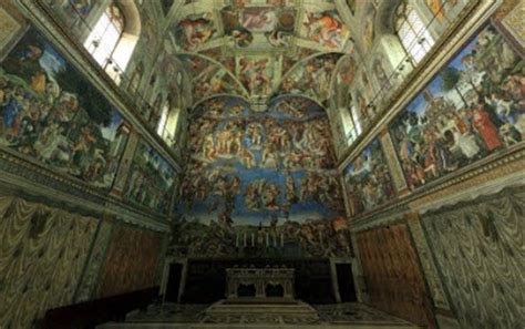 In the center part of the ceiling, right above our heads, almost as a warning, michelangelo describes the history of humanity, from creation to fall. WHAT THE FUCK HAVE YOU DONE?: Sistine Chapel Virtual Tour