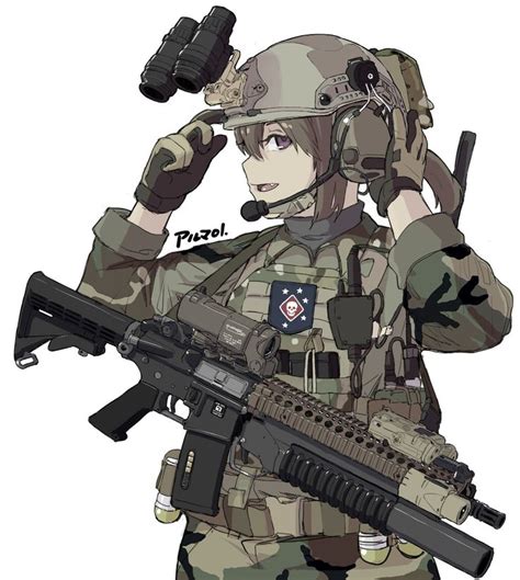 Pin By Ruben Pena On Silverar16 Anime Warrior Girl Anime Military