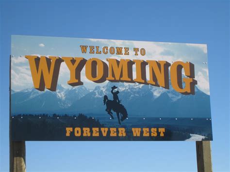 Wyoming Welcome Sign Bison And Buffalo Hunts