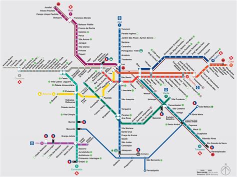 Plan Et Carte Du M Tro De S O Paulo Lignes Et Stations Du M Tro De